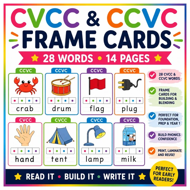 CVCC & CCVC Frame Cards
