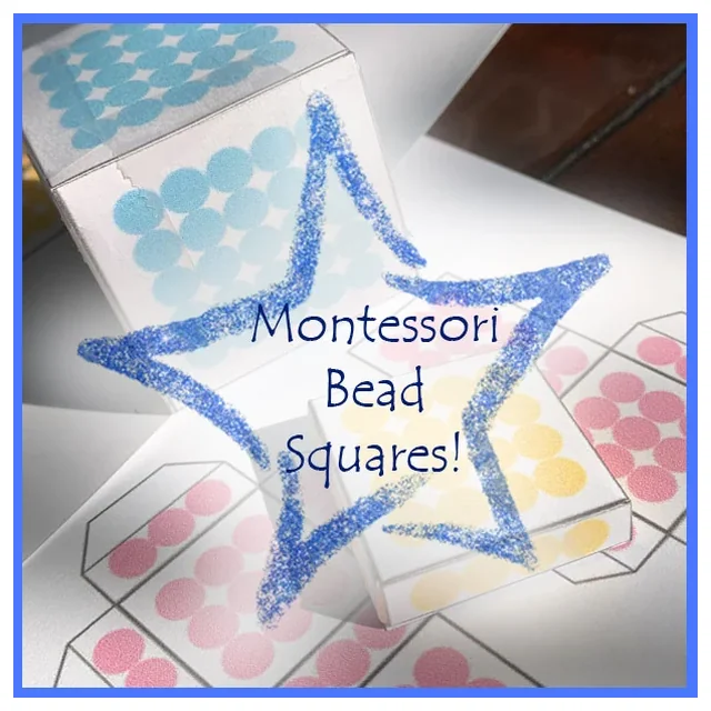 Montessori Bead Square Printable Files - 6mm beads