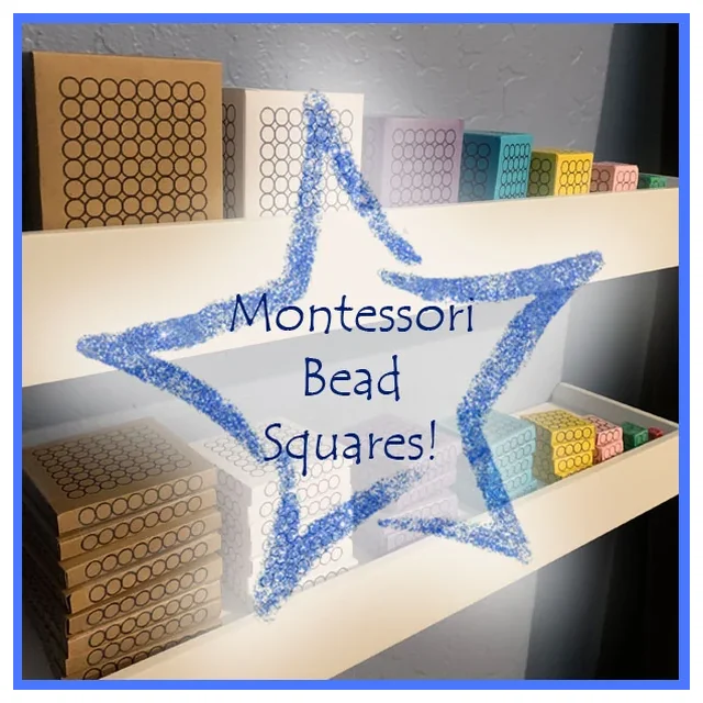 Montessori Bead Square Files for Cricut (svg) - 6mm beads