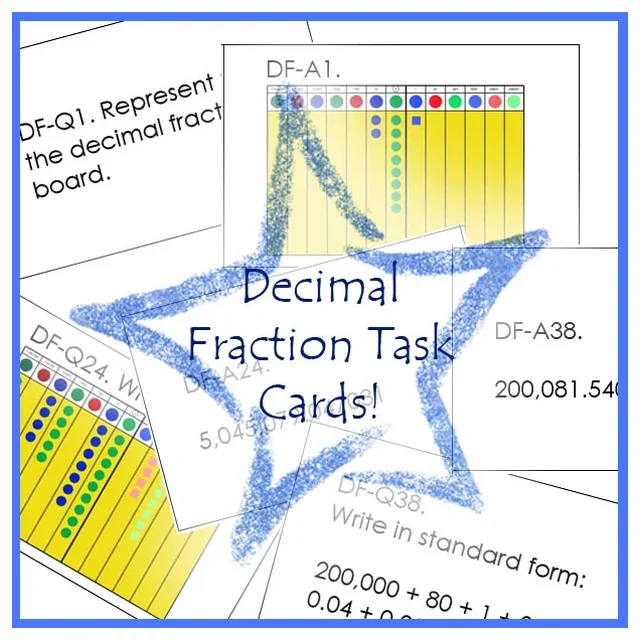 Montessori Decimal Fraction Task Cards
