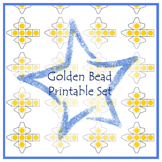 Montessori Golden Bead Printable Set