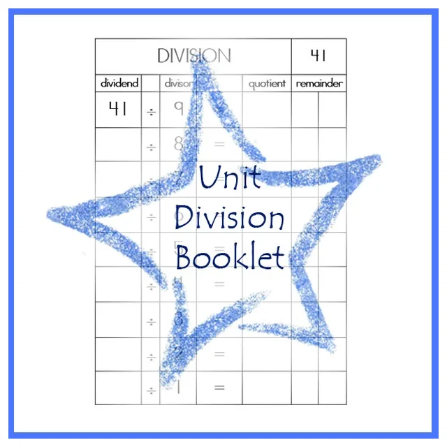 Montessori Unit Division Booklet