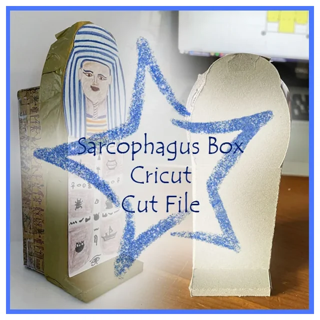 Ancient Egypt Sarcophagus Box Craft - SVG Cut File