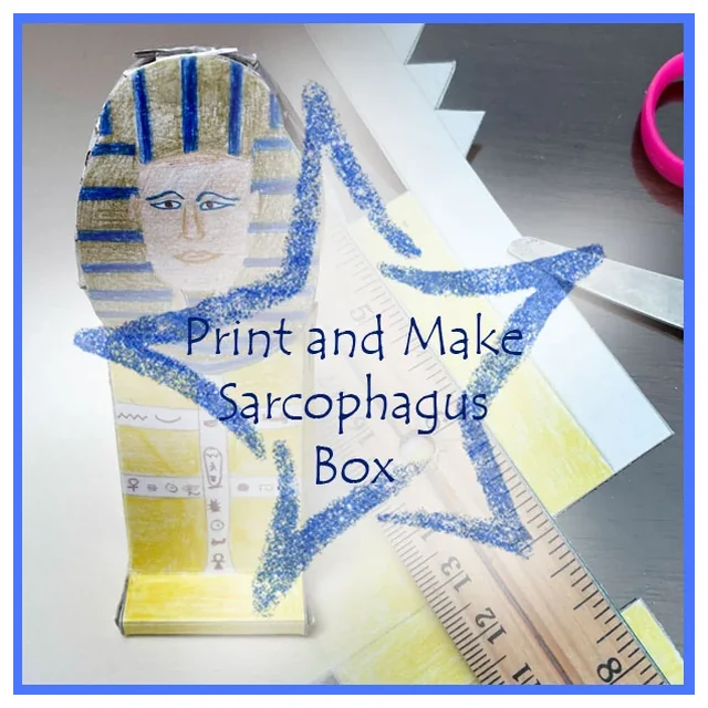 Ancient Egypt Sarcophagus Box - Print and Make
