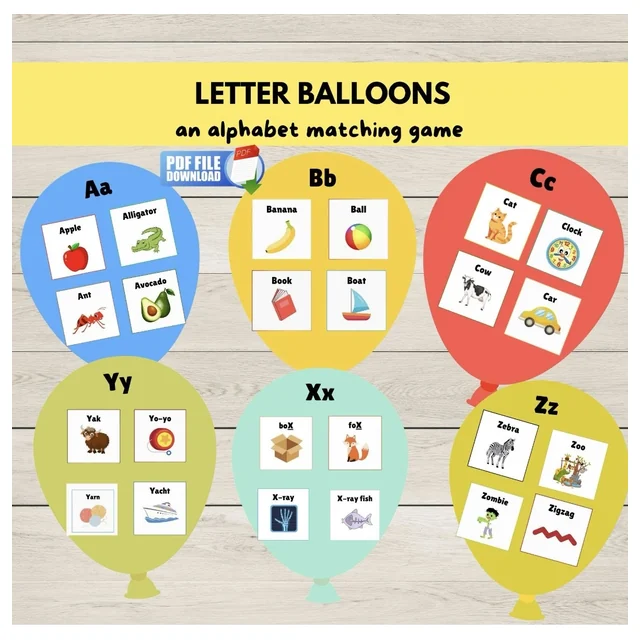 Alphabet Letter and Name Beginning Sounds Balloon Activity