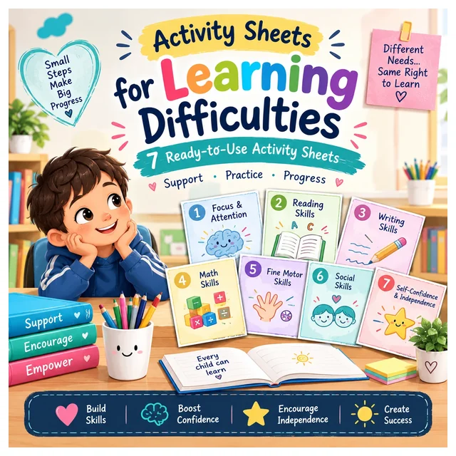 Learning Difficulties: 7 Printable Lesson Plans