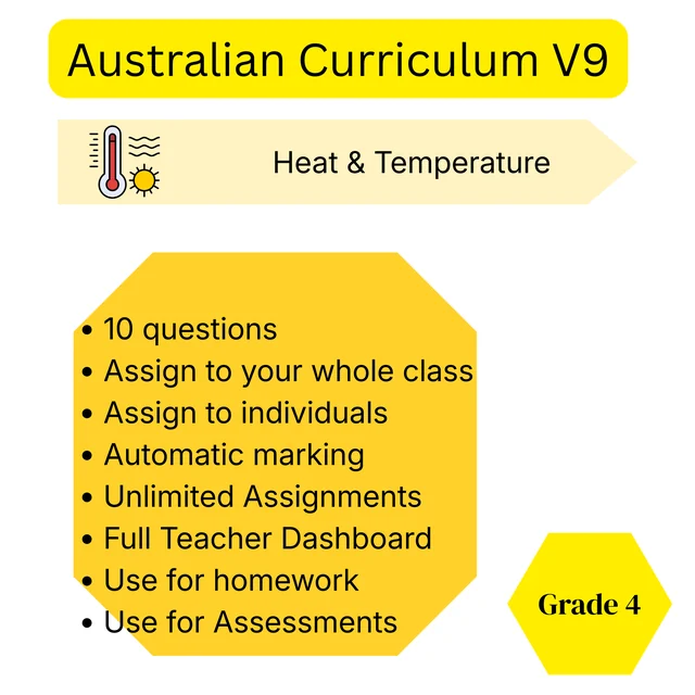 Year 4 Science Quiz – Physical Sciences: Heat & Temperature - Australian Curriculum V9 - Free Quiz