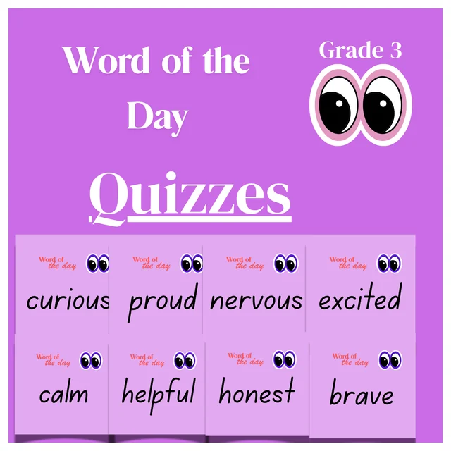 Daily Vocabulary Routine - Grade 3 Group 1 Quiz Bundle (10 quizzes)