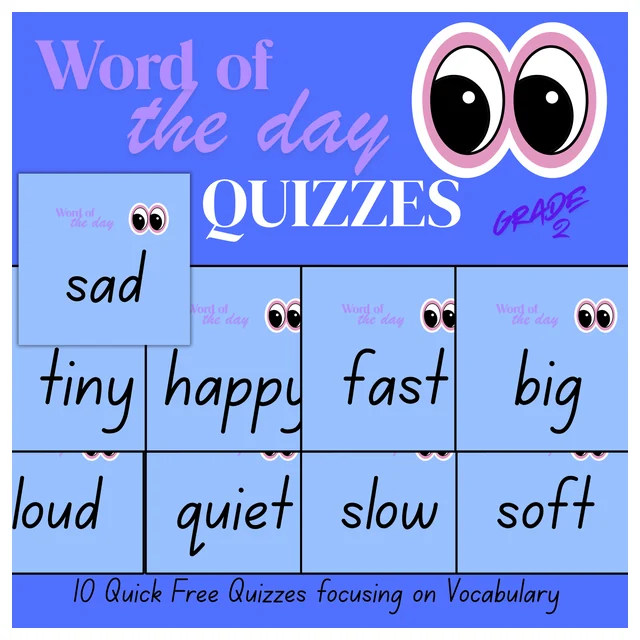 Daily Vocabulary Routine - Grade 2 Group 1 Quiz Bundle (10 quizzes)