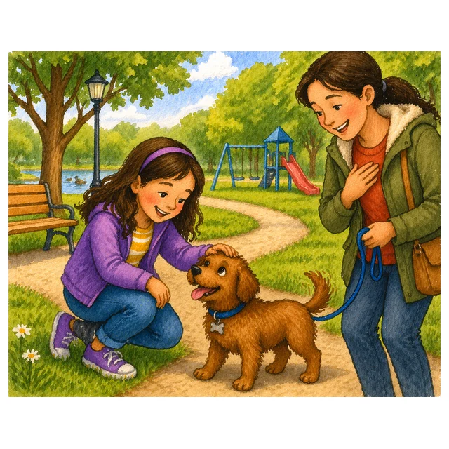 Grade 1 to 2 Reading Comprehension Quiz - The Friendly Dog - Supported Learning Quiz