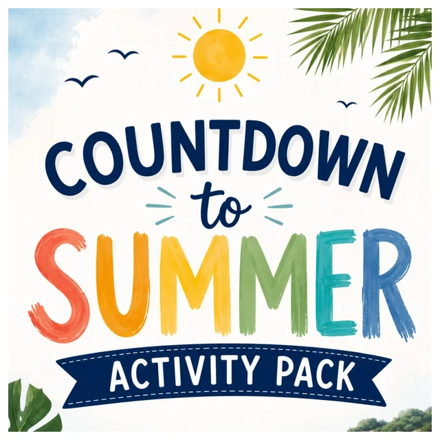 Countdown to Summer End of Year Activity Pack - 46 Pages | Color | Black & White