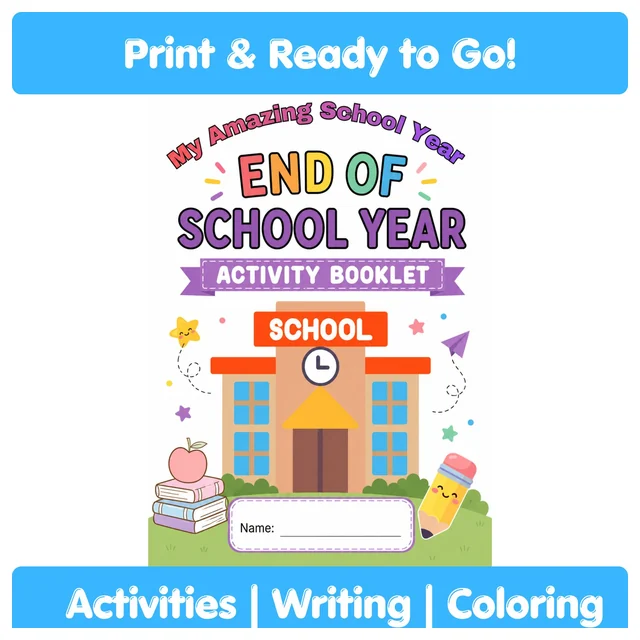 The Ultimate End of Year Activity Pack – 54 Pages of Fun, Ready to Print! | Full Color & Black/White | Instant Download | Grab it now ready for End of Year