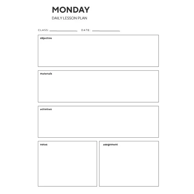 Daily Lesson Plan Templates | 7-Day Printable Teacher Planner