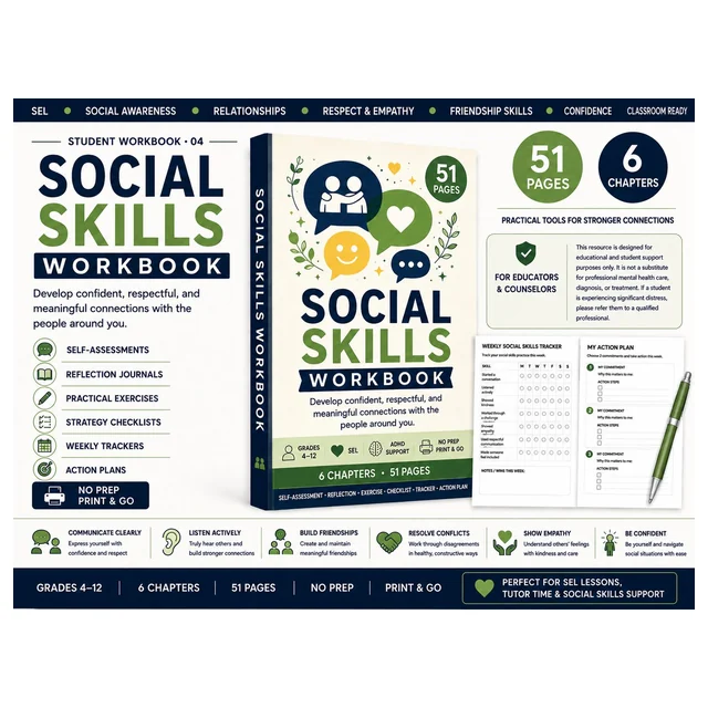 Social Skills Workbook | SEL Friendship & Communication Activities