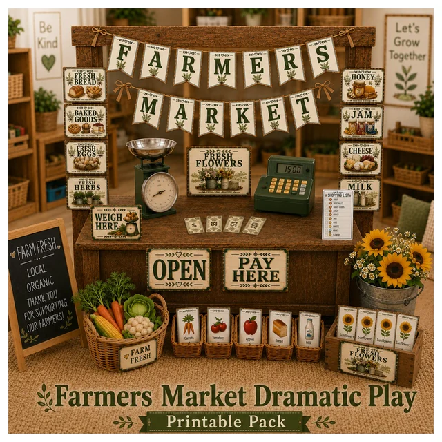 Farmers Market Dramatic Play Pack