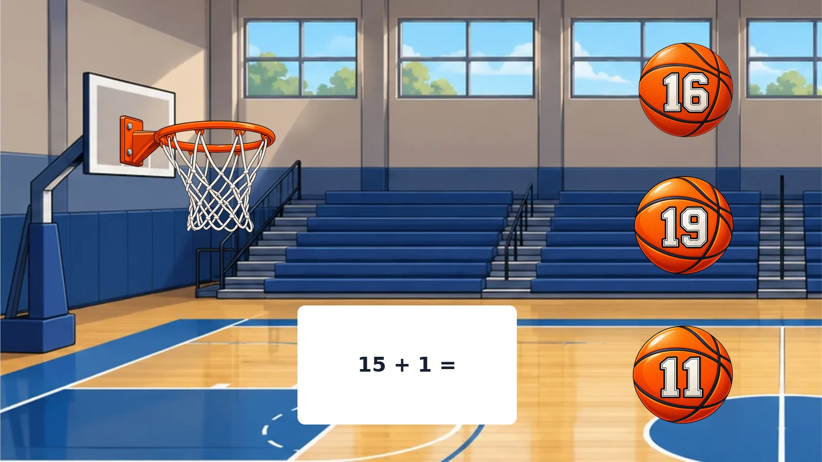 Basketball Addition to 20 | Shoot & Score! | QuizFetti